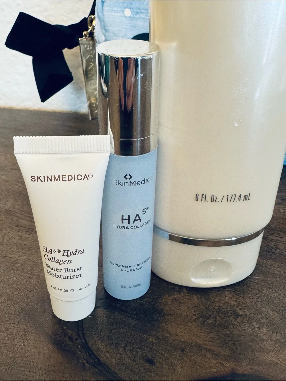 New SkinMedica Skin Care Cleaser, Serum & Moisturizer Set in Travel Cosmetic Bag